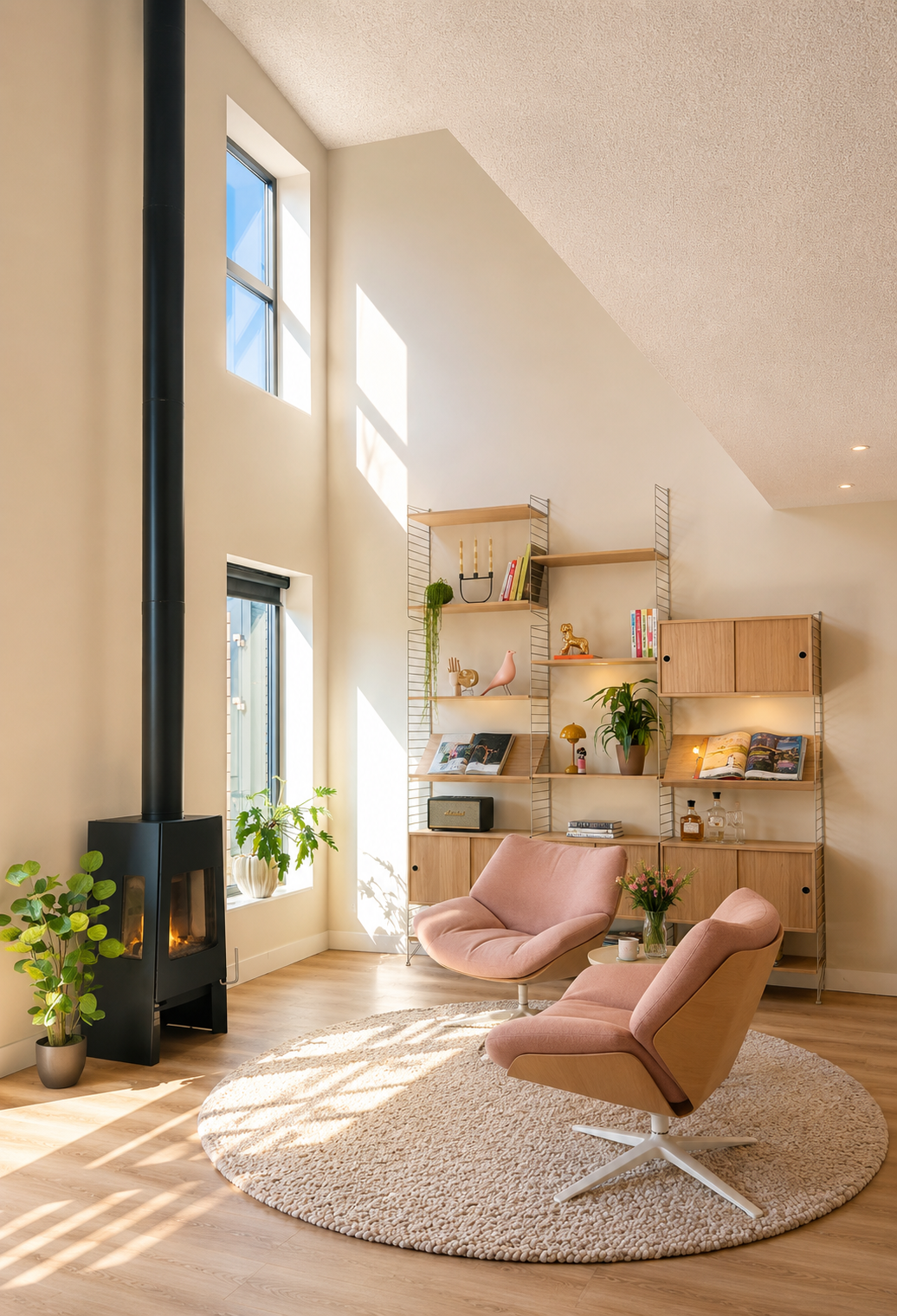 Eco akoestiek akoestisch plafond woonkamer